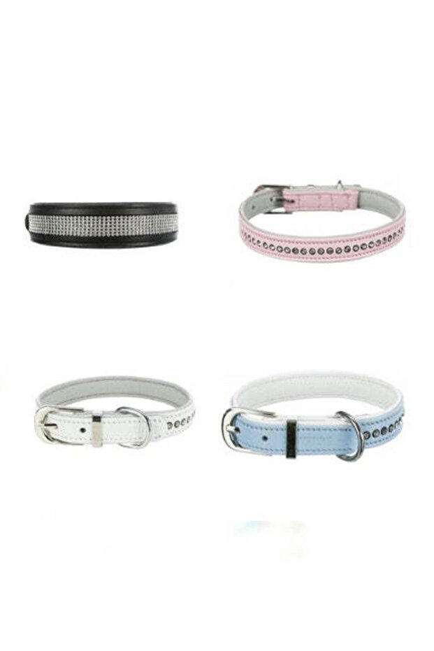 Active Comfort Collar with Rhine Stones for Dogs PINK/SMALL