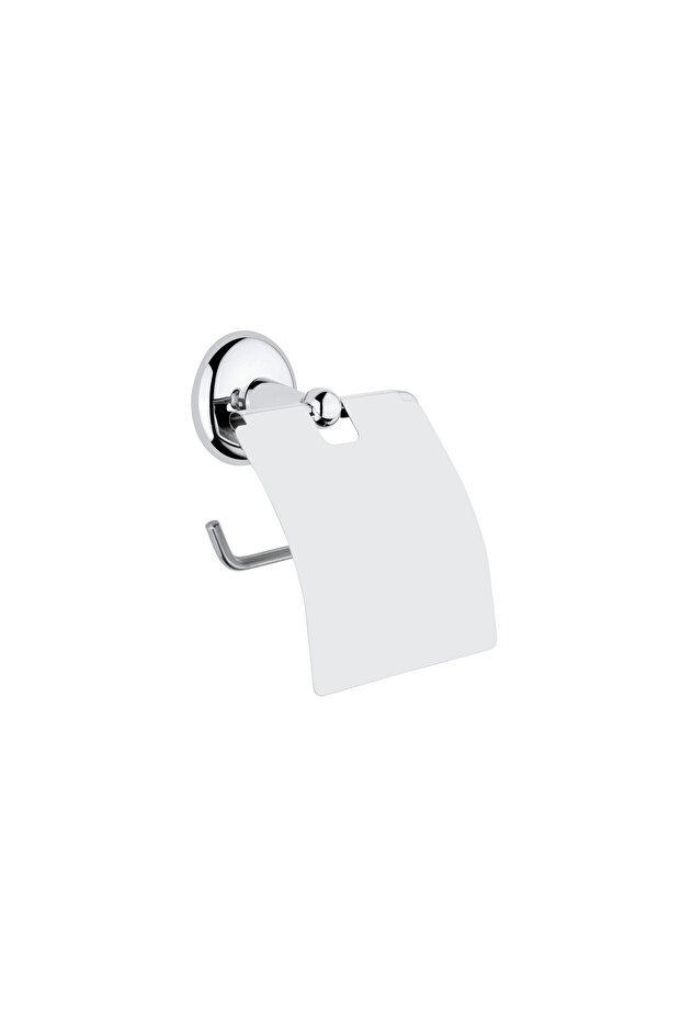 Tema Minimal Bathroom Covered Toilet Paper Holder Chrome