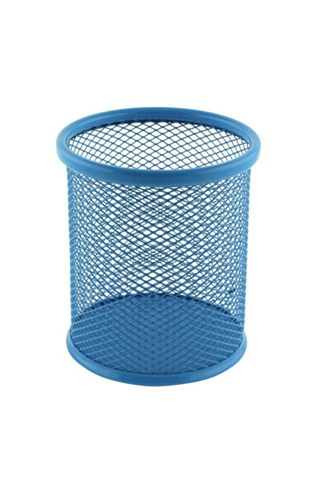 Blue cylindrical desk stand - 1