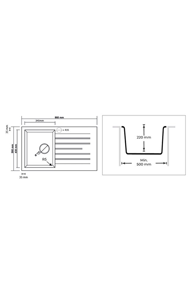Troya 86 Granit Eviye Siyah - 2