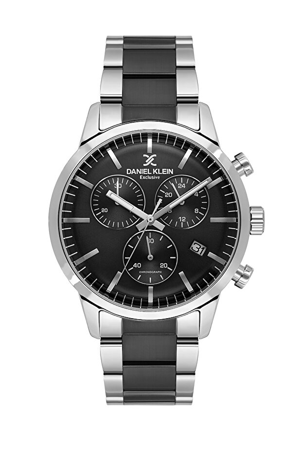 Curved Glass Steel Strap Luxury Design Men's Wristwatch with 2 Years Warranty