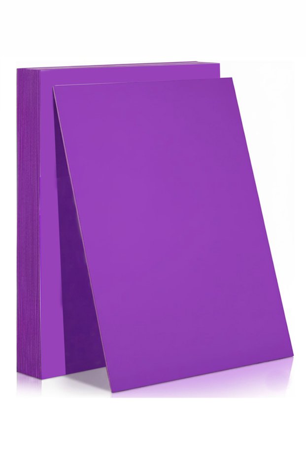 Purple Colored Cardboard 50X70 cm 10 Pieces 1 Pack Colored Hard Cardboard 1.0 mm Kindergarten Hobby Activity School