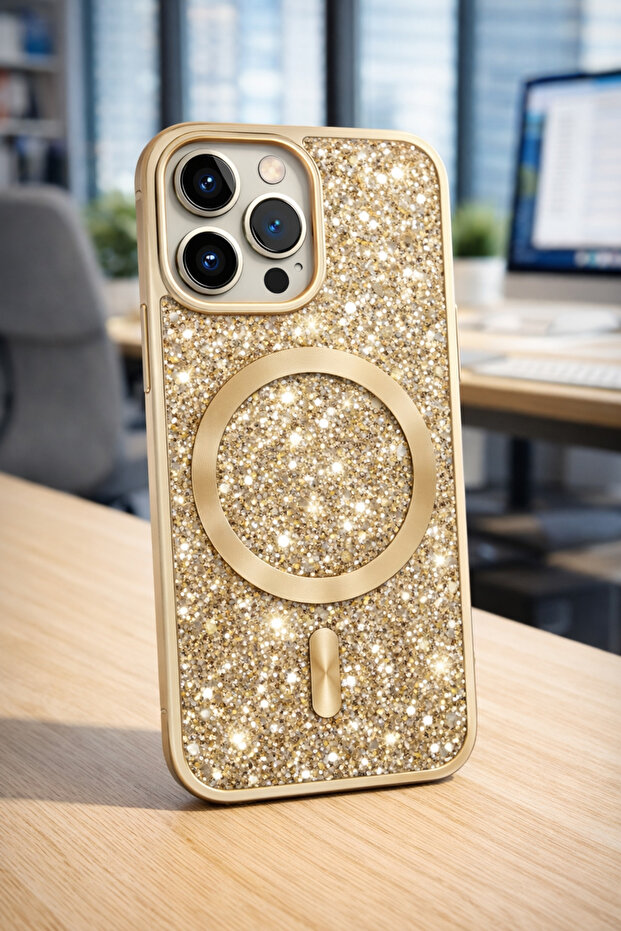 حافظة فضية اللون مقاومة للصدمات ومتوافقة مع آيفون 15 مع حافة كاميرا بارزة - 3