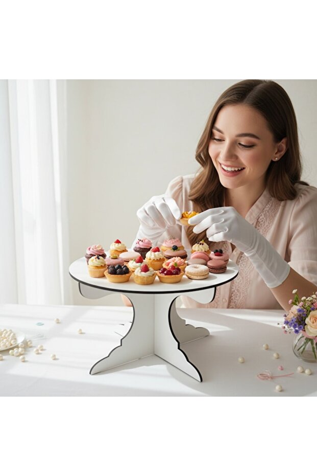 Cake stand, white MDF candybar, removable - 1