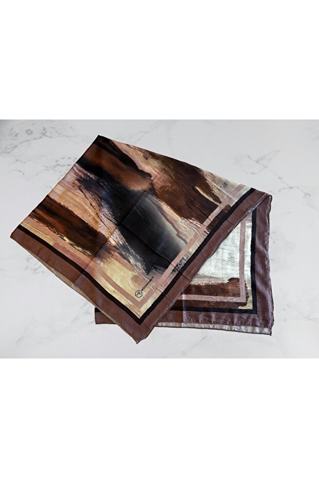 Rustik Desen Bambu Eşarp - 1