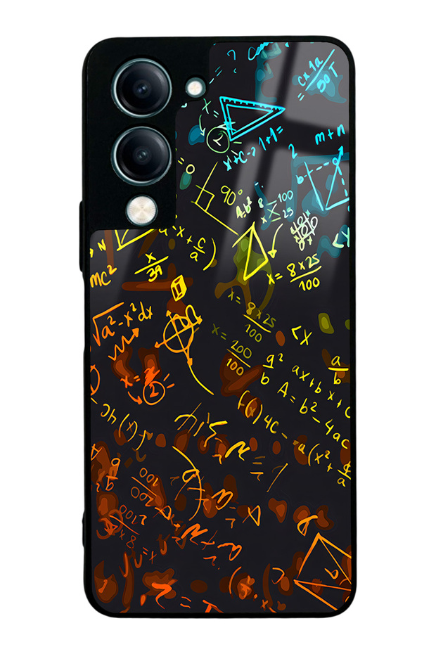 Vivo Y04 Glossy Phone Case with Mathematical Design