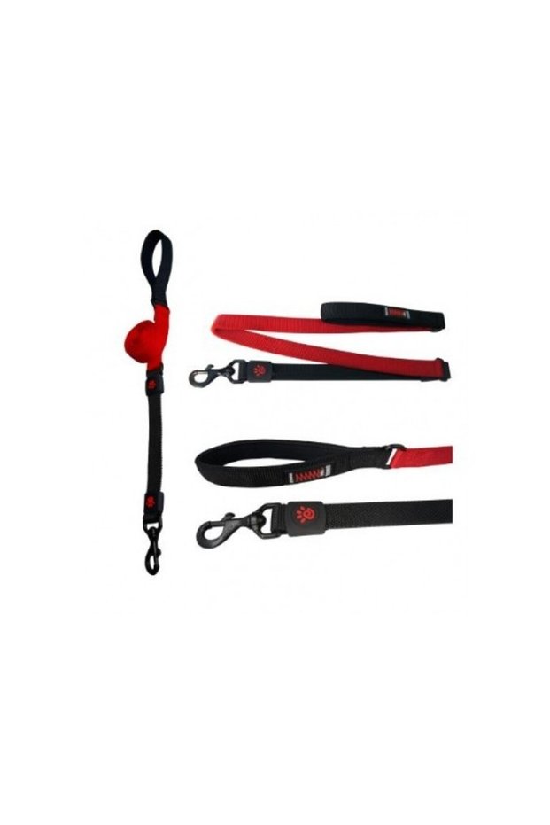 4ft Shock Absorbing BUNGEE Leash - Large (DCB1148)[Color - Red, Size - L]