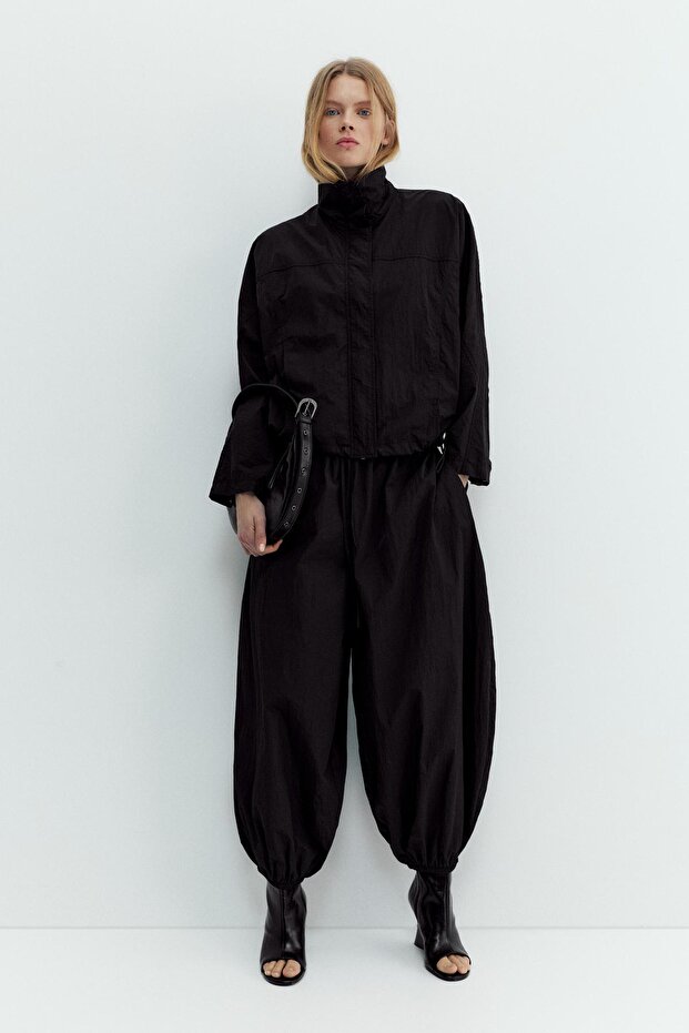 Naylon görünümlü şalvar pantolon - 2