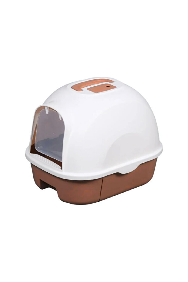 Oval Cat Litter Box 53*41*41Cm-Brown