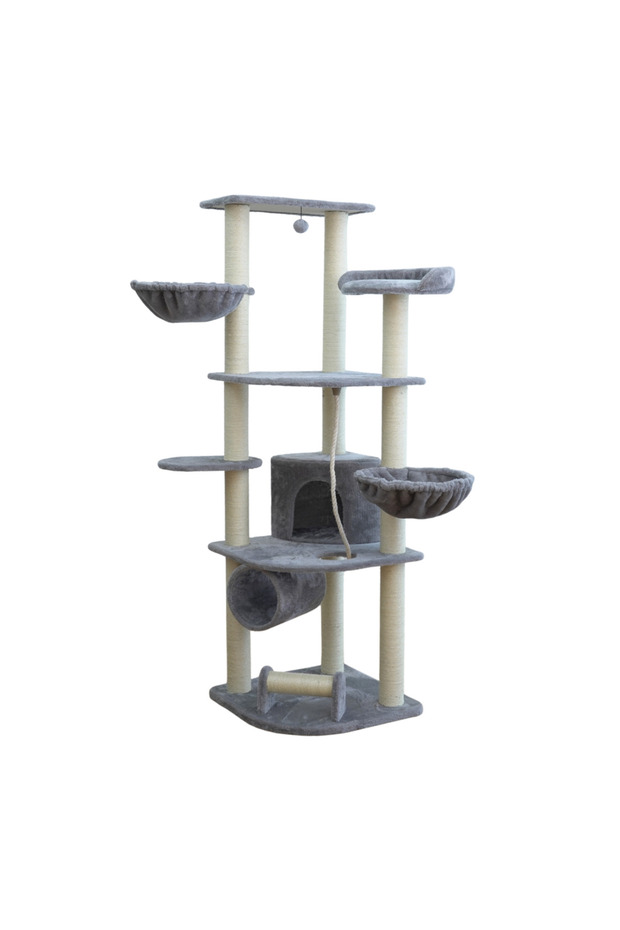 Cat Tower With Scratcher 55x55x171cm