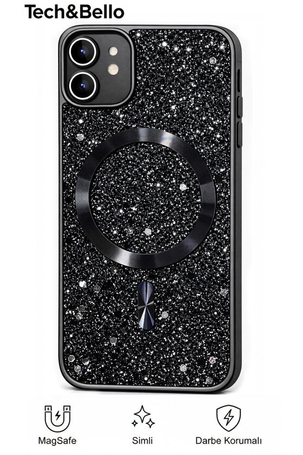 iPhone 11 Compatible Magsafe Supported Camera Protruding Shockproof Silvery Case