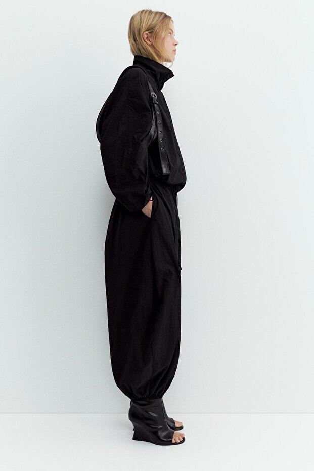 Naylon görünümlü şalvar pantolon - 3