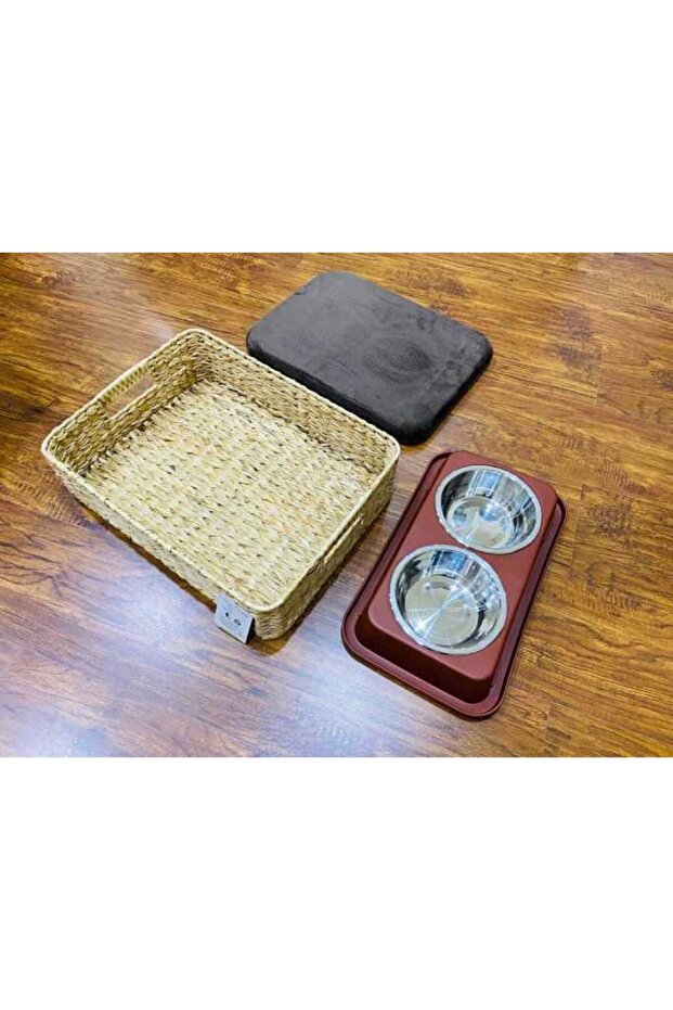 Basket,Cushion& Bowl Set (40 x 30 x 10cm)