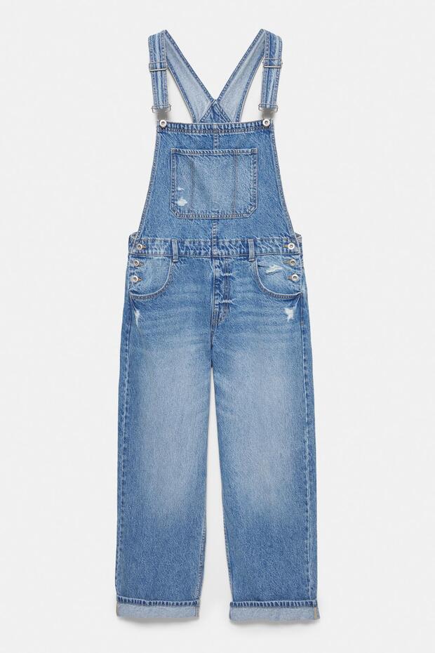 Uzun denim tulum - 6