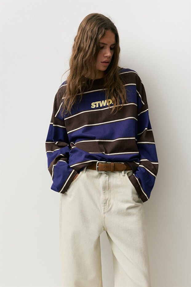 STWD çizgili t-shirt - 2
