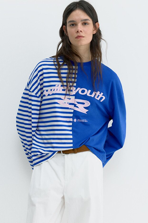 Panelli grafik t-shirt - 3