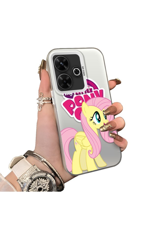 Poco M6 4g Compatible Hard Acrylic Back Silicone Edge Lens Protection Case My Little Pony