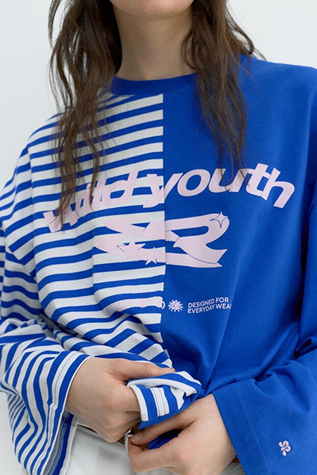 Panelli grafik t-shirt - 6