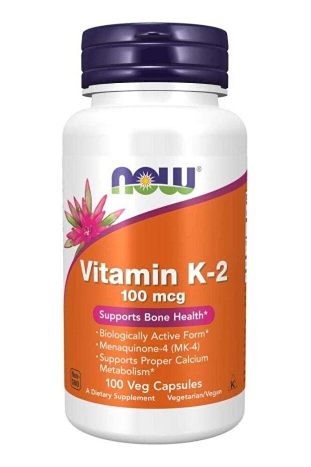 Supplements, Vitamin K-2 100 mcg, Menaquinone-4, Supports Bone Health*, 100 Veg Capsules