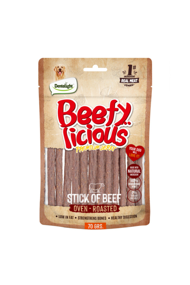 Beefy Licious Jerky Treats For Dogs-Stick of Beef 70g