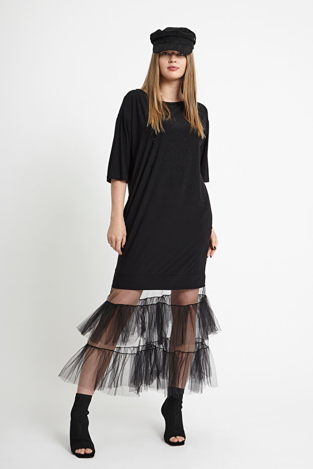 Taş Baskılı Elbise - 1