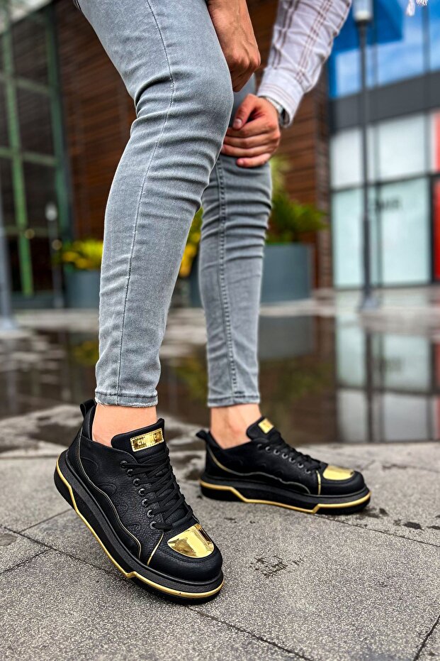 Zrc183 Jet Setter Mirror Men's Sneaker Black Gold