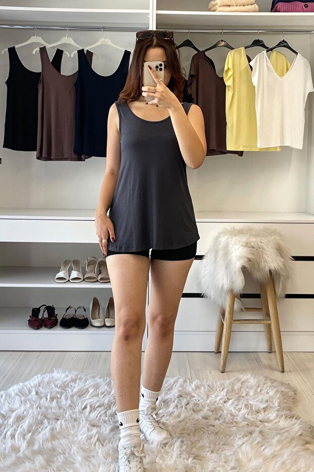 قميص داخلي أساسي - أنثراسايت - 3