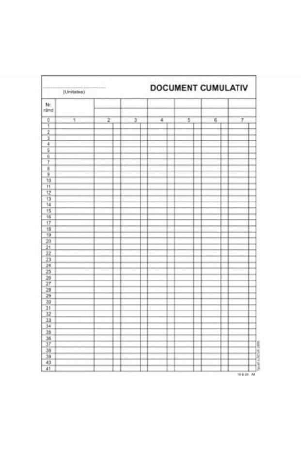 A4 vertical cumulative document - 1
