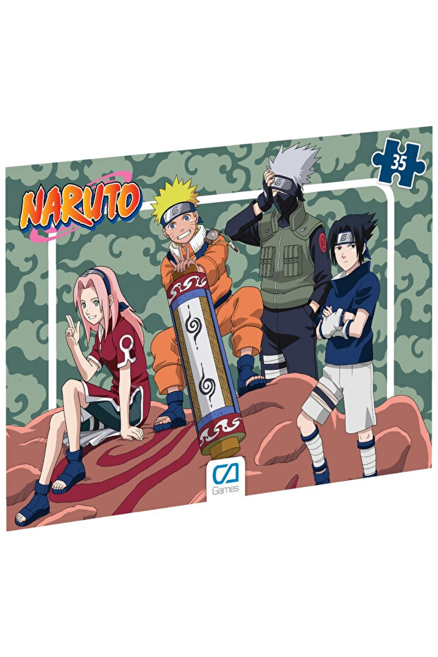 Naruto Licensed 35 Piece Framed 34X24Cm Children's Puzzle Jigsaw Series - Green
