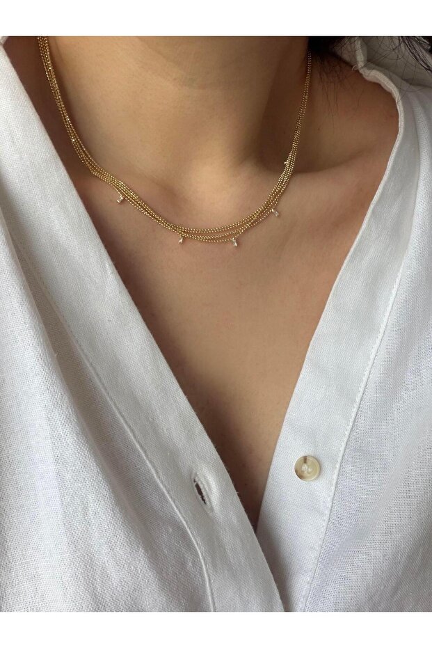 Çelik 3lü Kolye - 1