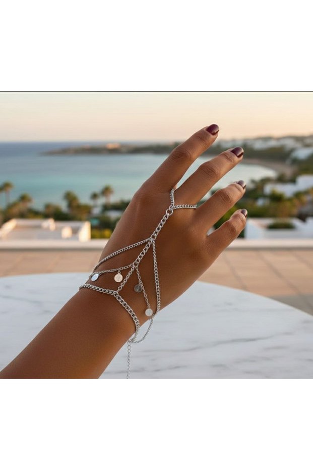 Gold Color Metal Circle Model Women's Şahmeran