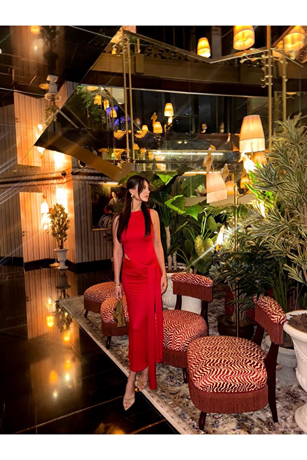 Scarlet bloom Şık Elbise - 2