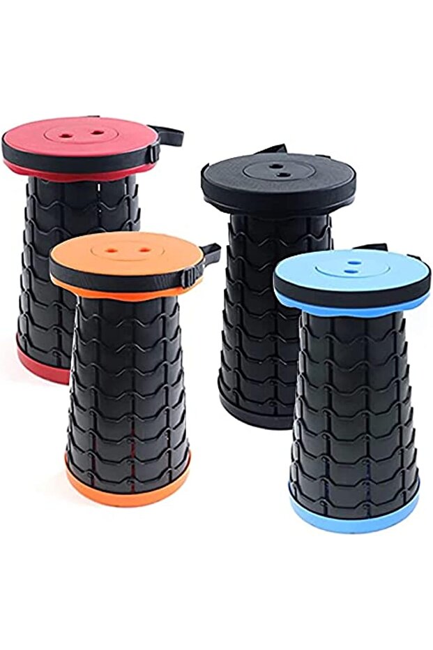 Portable Telescopic folding Camping Stool. Adjustable Height Lightweight