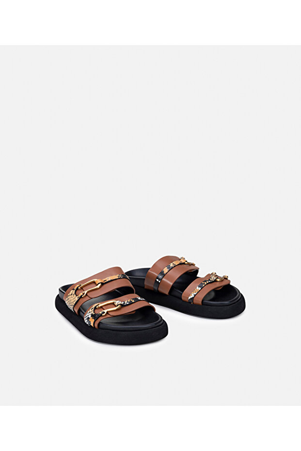 Çift bantlı desen mix terlik - 3