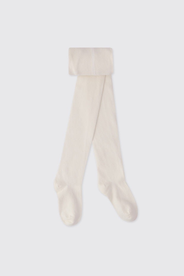 Girl's Cotton Ecru Pantyhose