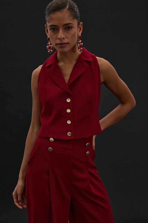 Eva Yelek - Bordo - 3