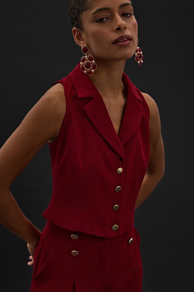 Eva Yelek - Bordo - 4