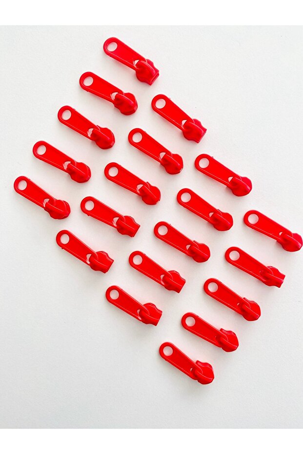 20 Pieces of Red Plastic, Suitable for Meter-Long Zippers, T5 Classic Quality Full Zipper Head