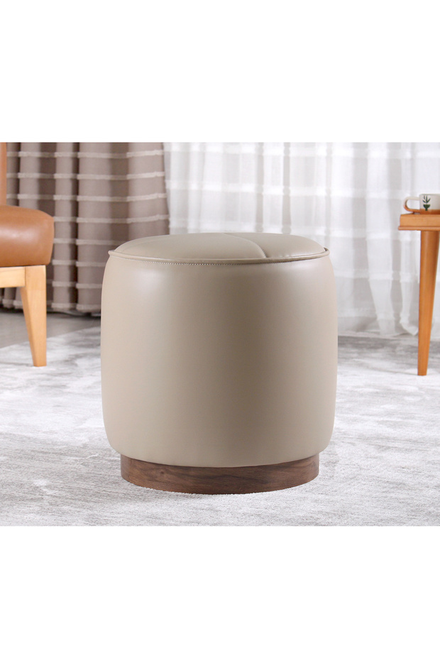 Nocbel Deri Puf Bej - 2