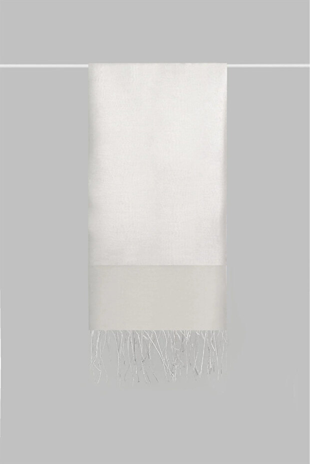 İpekli Çift Kat Tüllü Şal - 3