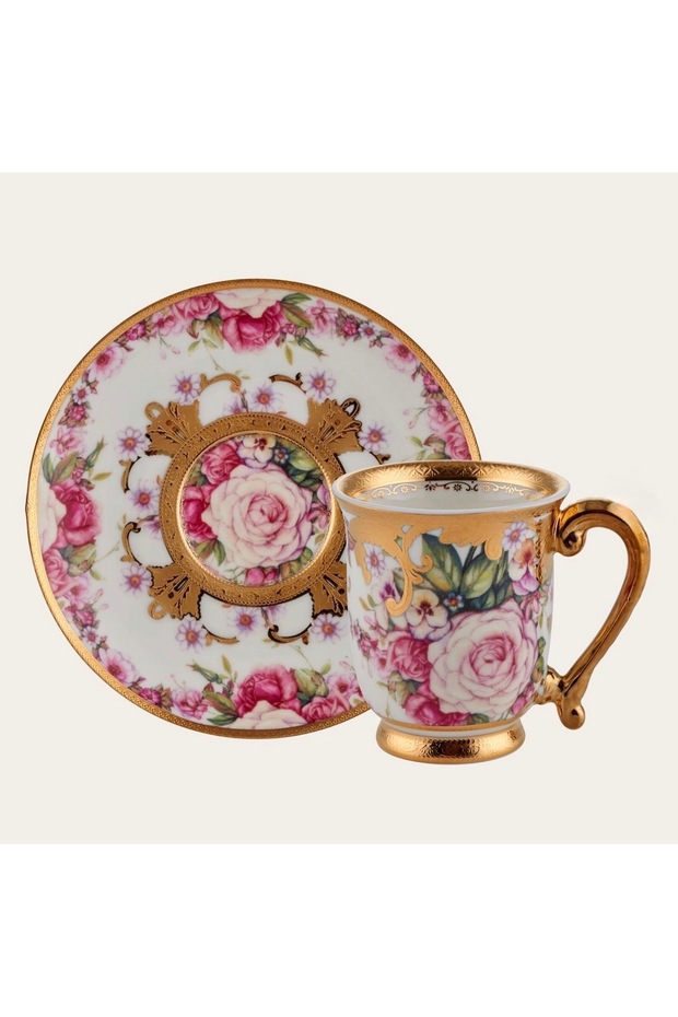 ESTERHOMEDECOR porcelain coffee cup set for 6 people