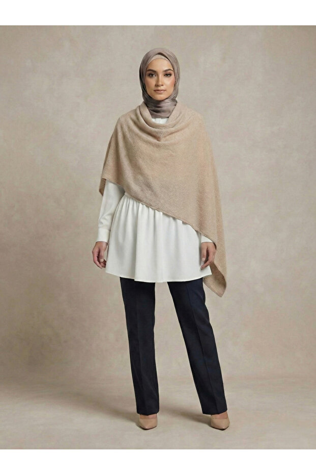 Hijab Quality Crepe Savior Lengthening Skirt Undergarment under Sweater Front Y Slit Half Shirt