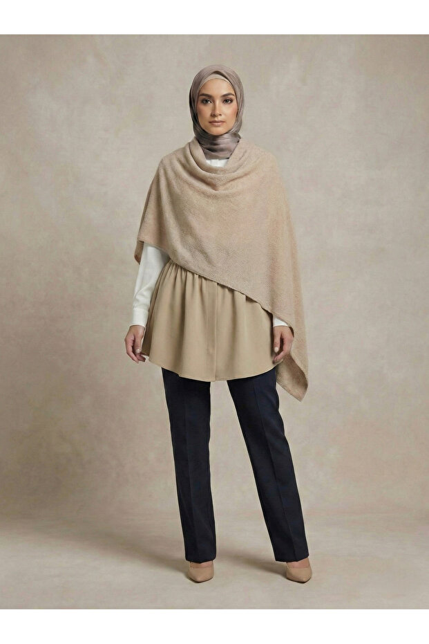 Hijab Quality Crepe Savior Lengthening Skirt Undergarment under Sweater Front Y Slit Half Shirt
