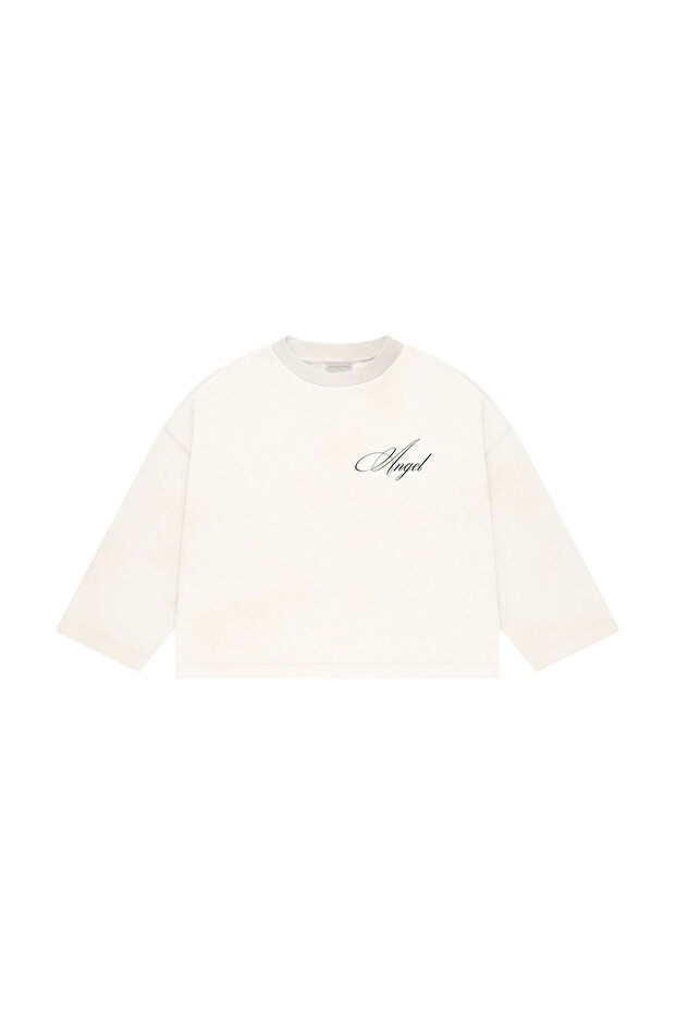 Angel Printed Long Sleeve Basic T-Shirt - 2