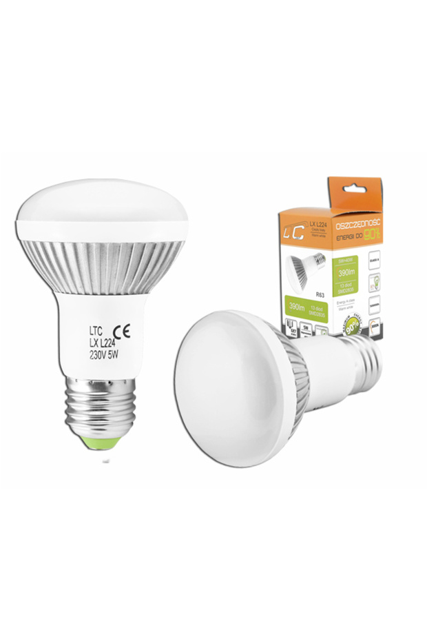Bec leduri R63 E27 5W alb cald - 1