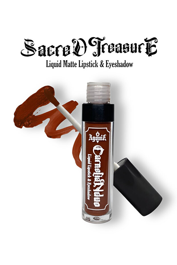 CarnelianDuo Kiremit Matte Liquid Lipstick & Eyeshadow - مكونات نباتية - 6 مل