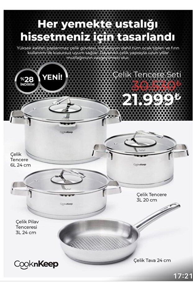 Çelik Tencere seti - 1