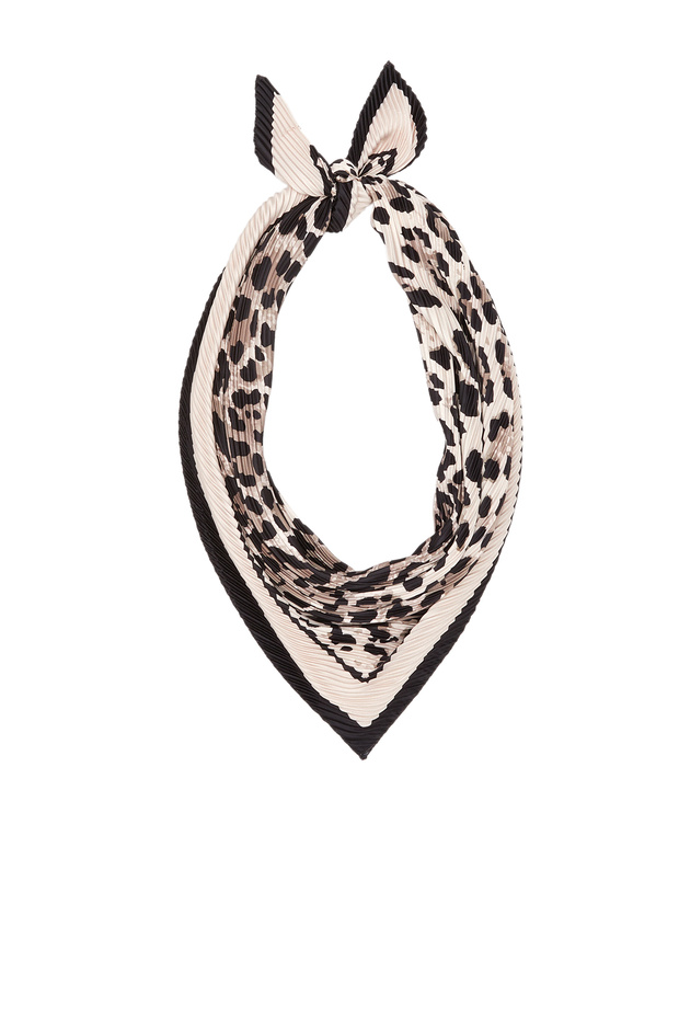 Kahverengi Pliseli Kadın Fular - 2