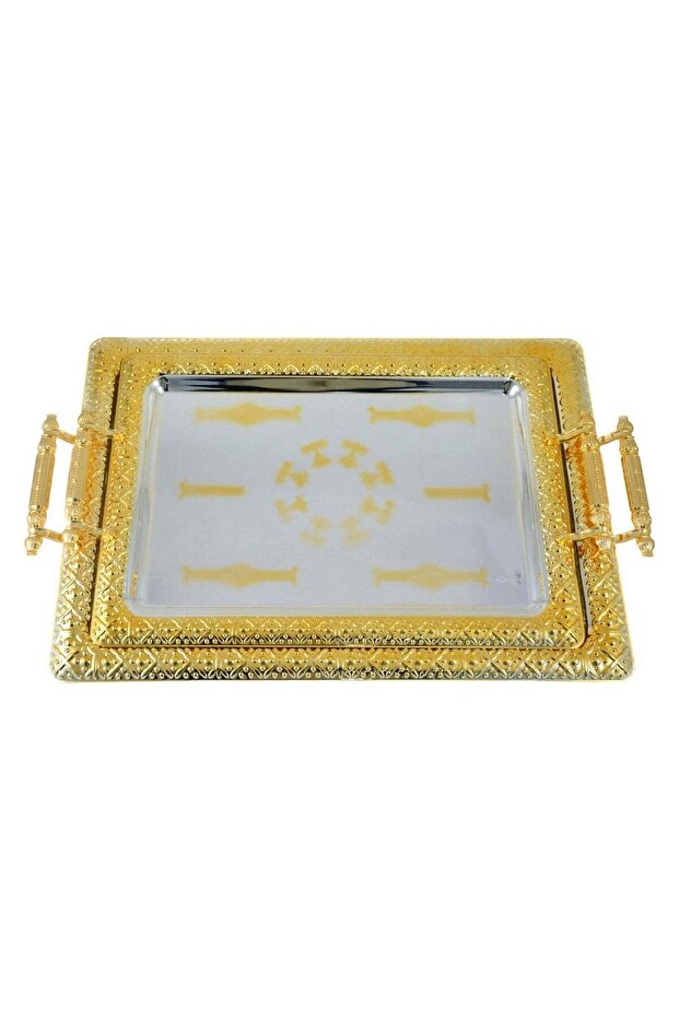 Homemaker 2-Piece Rectangular Luxury Serving Tray - 1