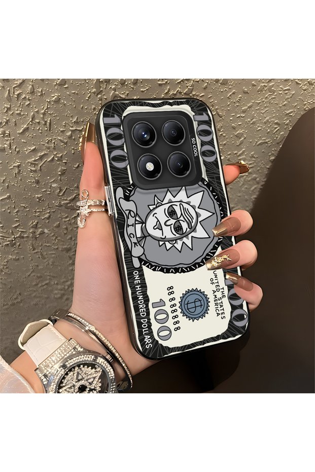 Case for Redmi Note 14 Pro 4g Compatible Hard Acrylic Back Silicone Edge Lens Protection Comic Pattern